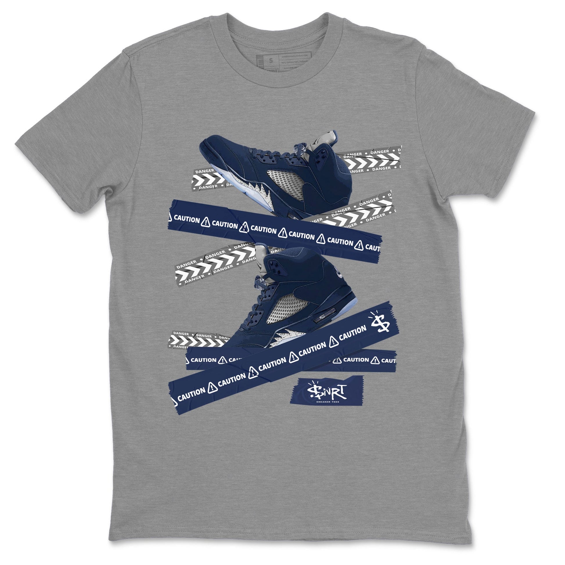 Caution Tape Unisex Tops - Air Jordan 5 Georgetown