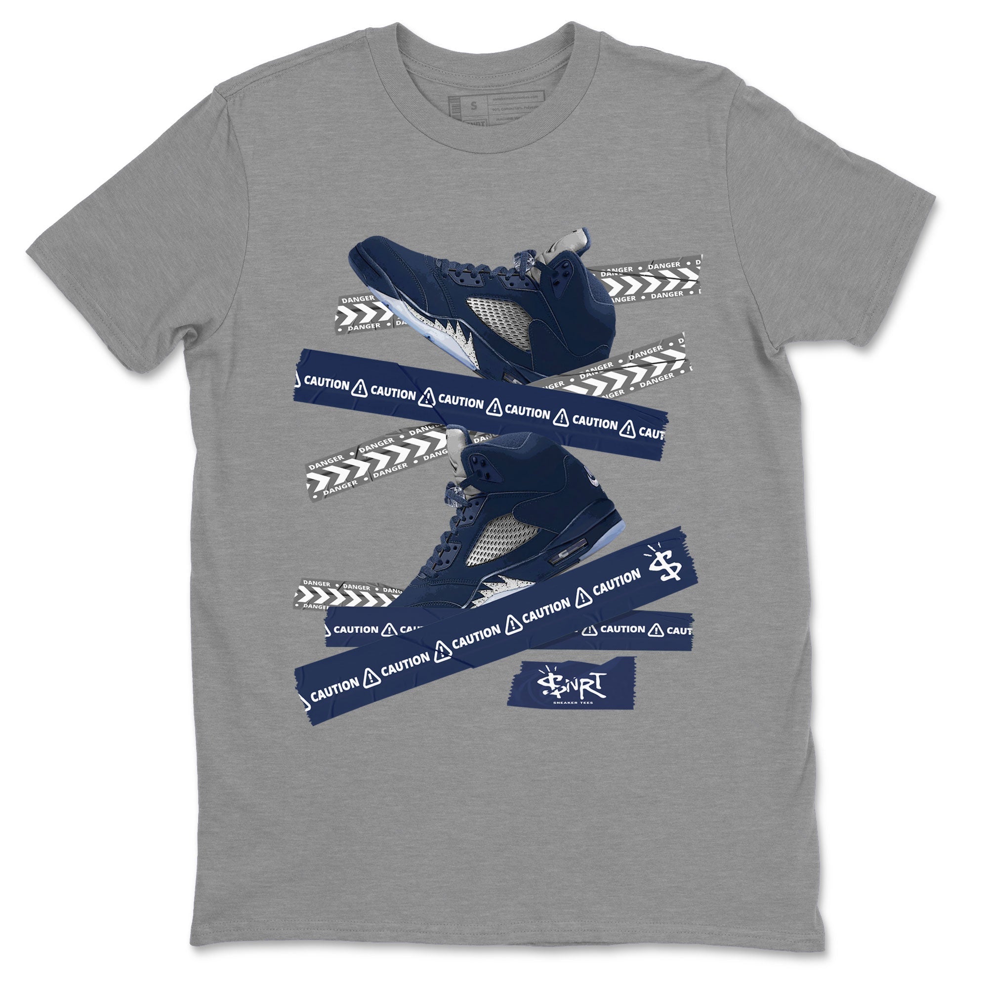Caution Tape Unisex Tops - Air Jordan 5 Georgetown