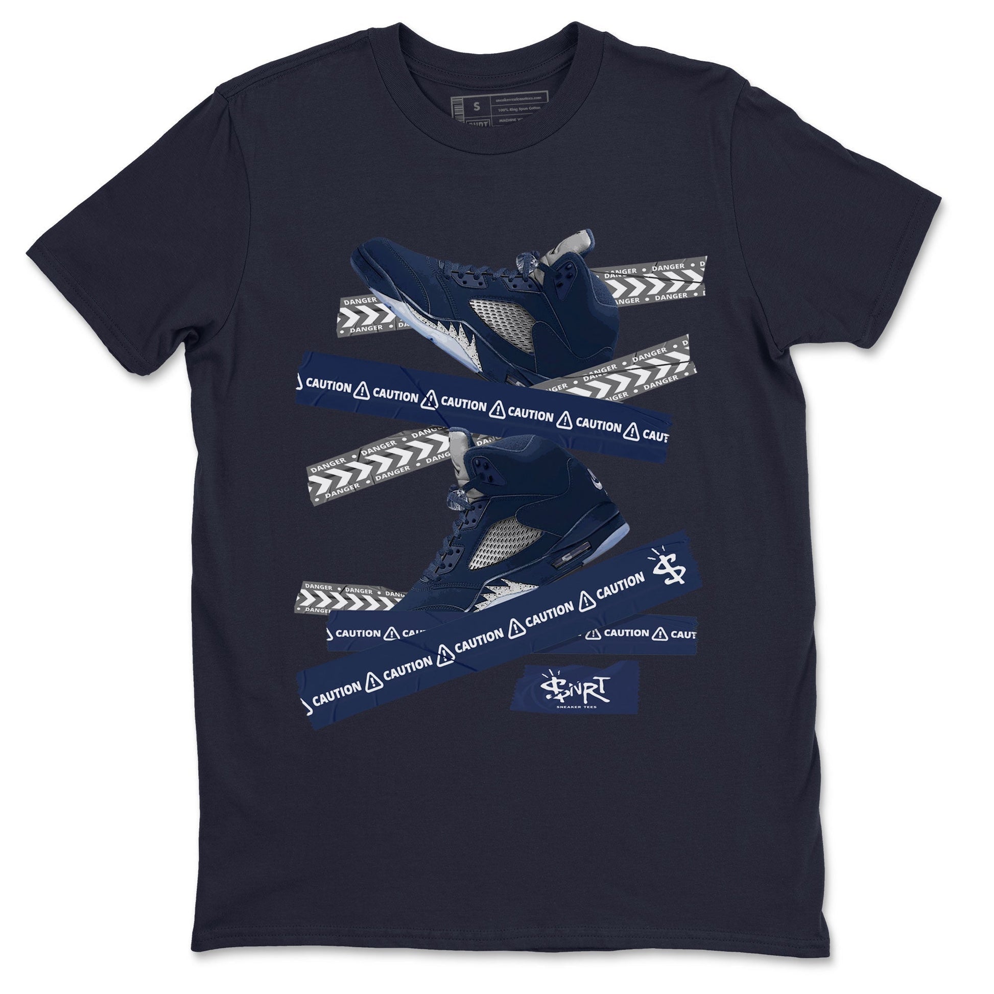 Caution Tape Unisex Tops - Air Jordan 5 Georgetown