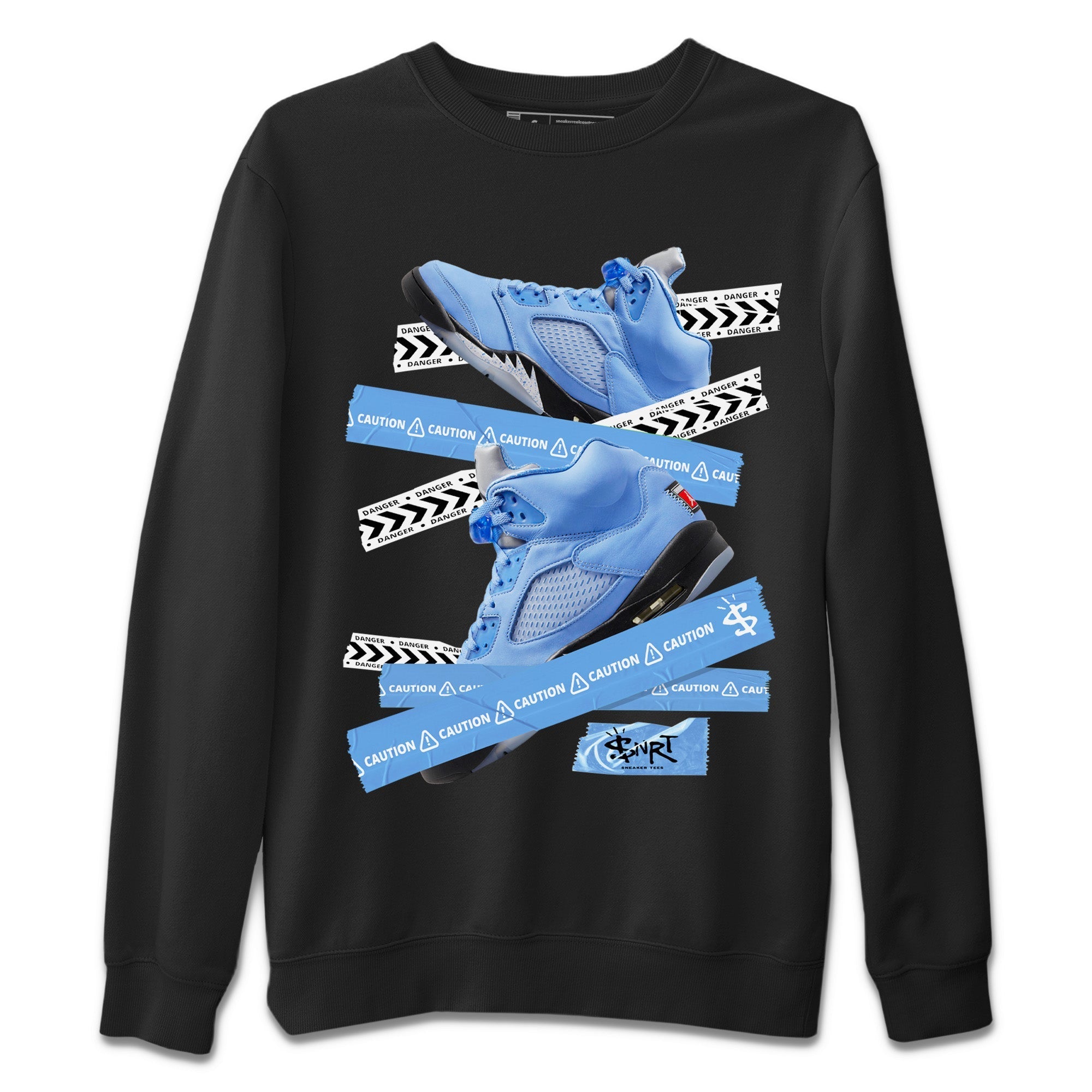 Caution Tape Unisex Tops - Air Jordan 5 UNC