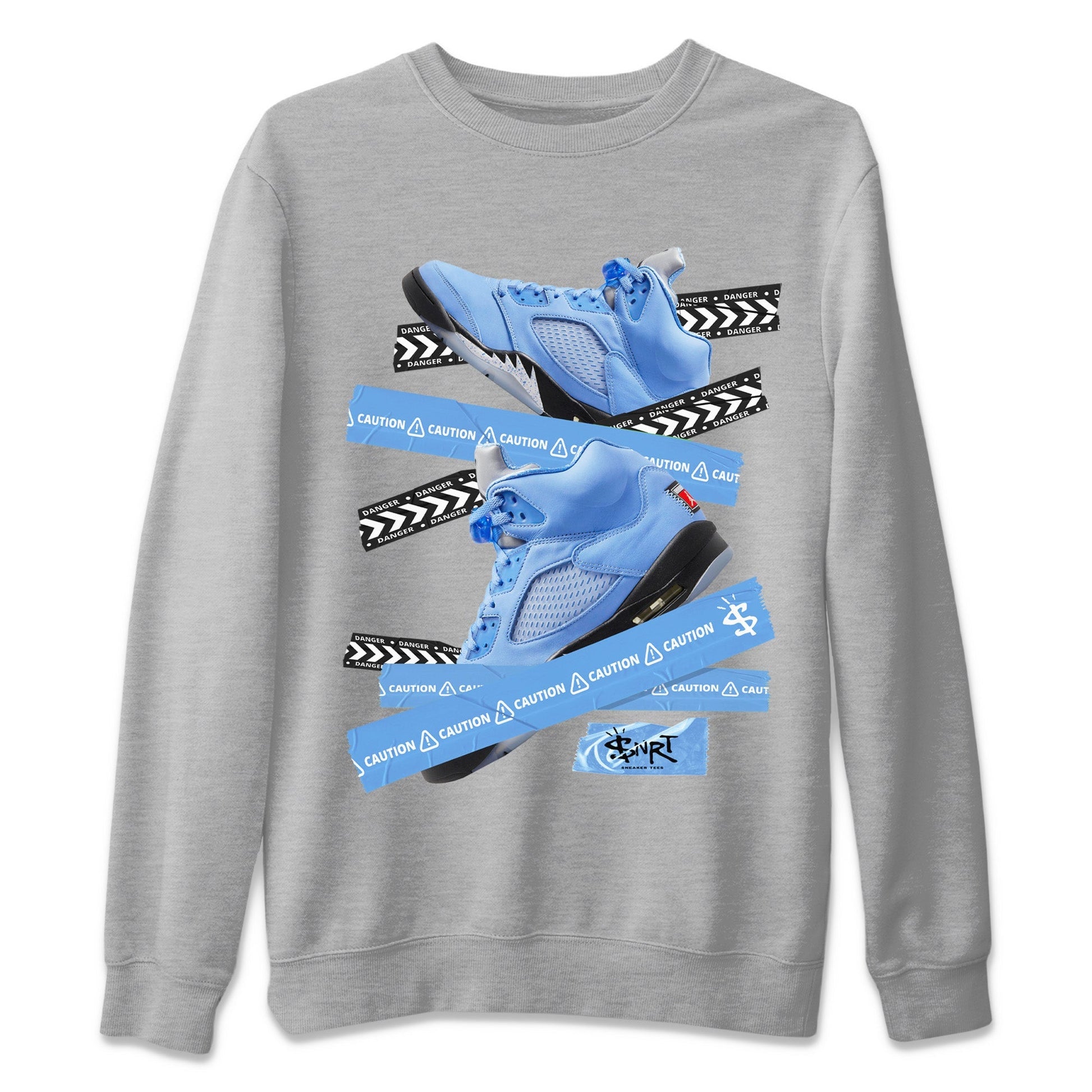Caution Tape Unisex Tops - Air Jordan 5 UNC