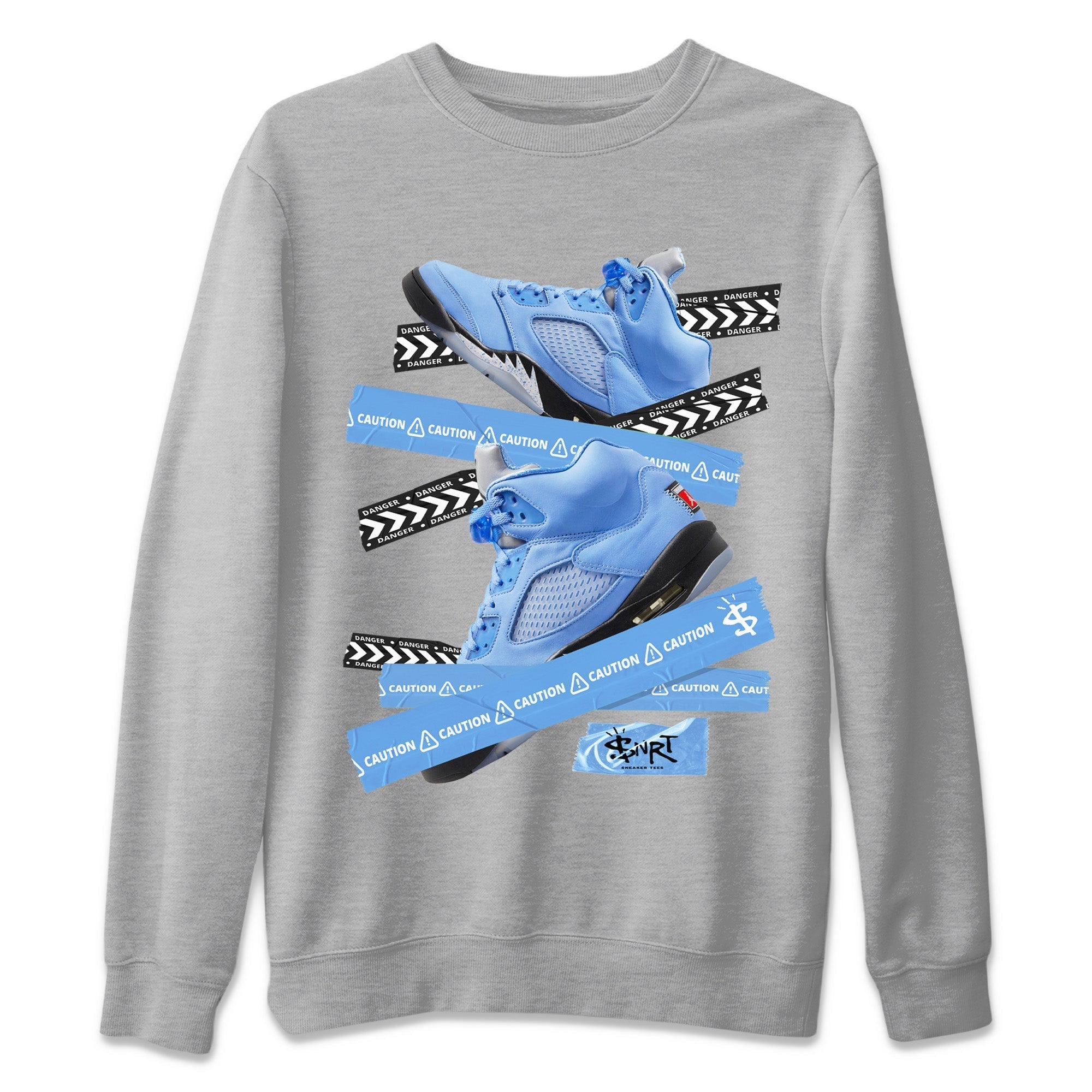 Caution Tape Unisex Tops - Air Jordan 5 UNC