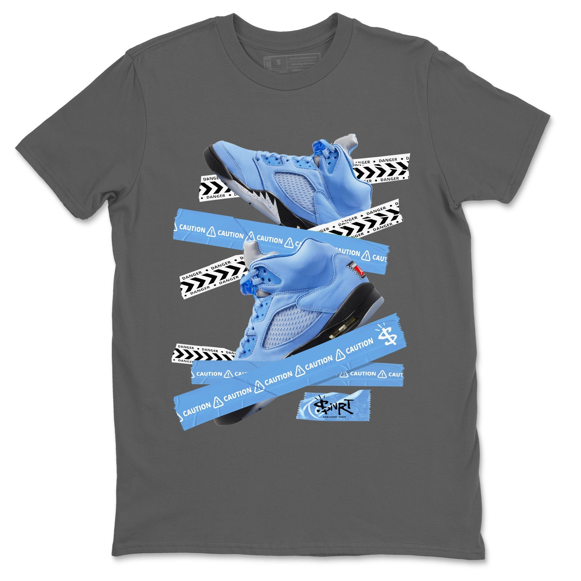 Caution Tape Unisex Tops - Air Jordan 5 UNC