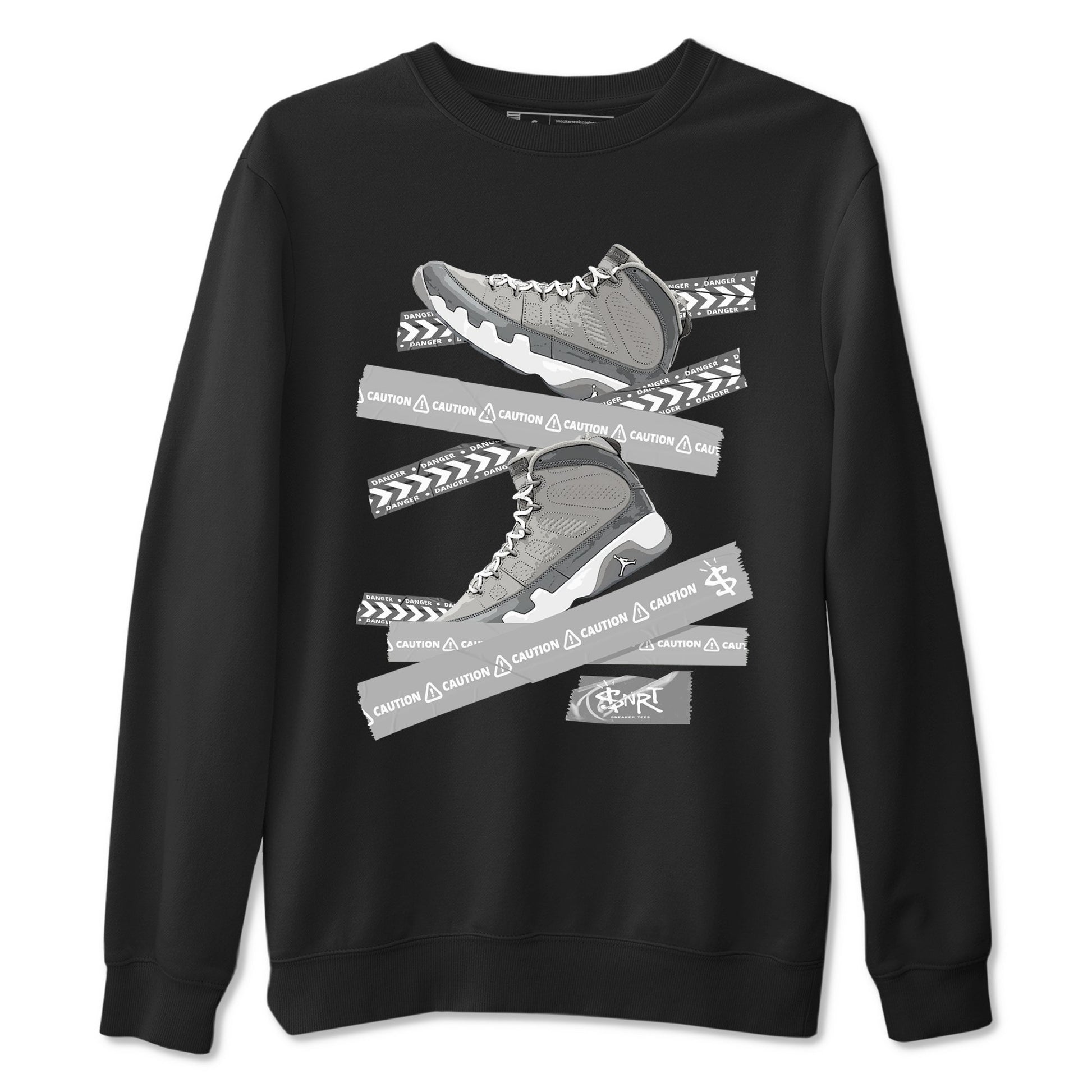 Caution Tape Sneaker Tees - Air Jordan 9 Cool Grey