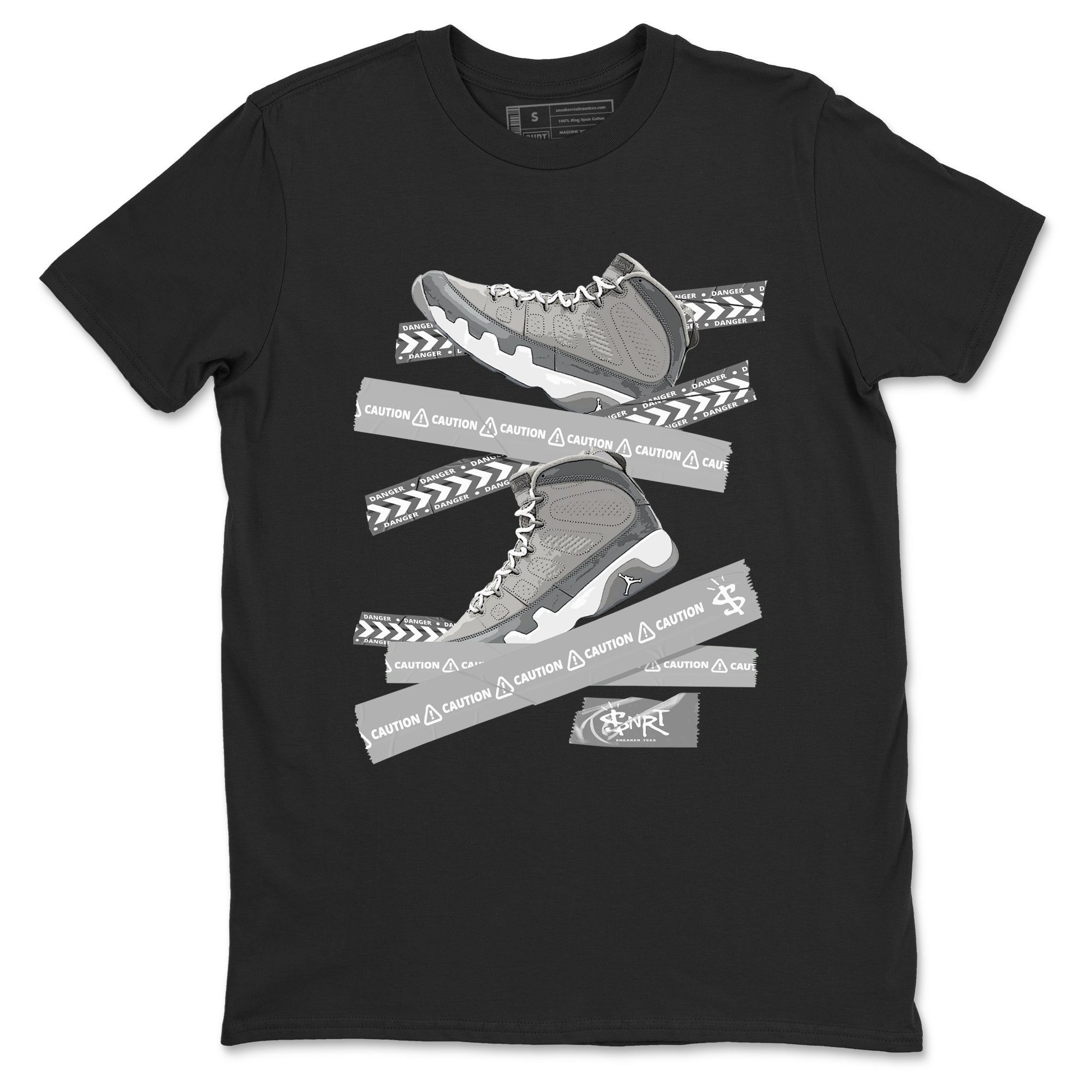 Caution Tape Sneaker Tees - Air Jordan 9 Cool Grey