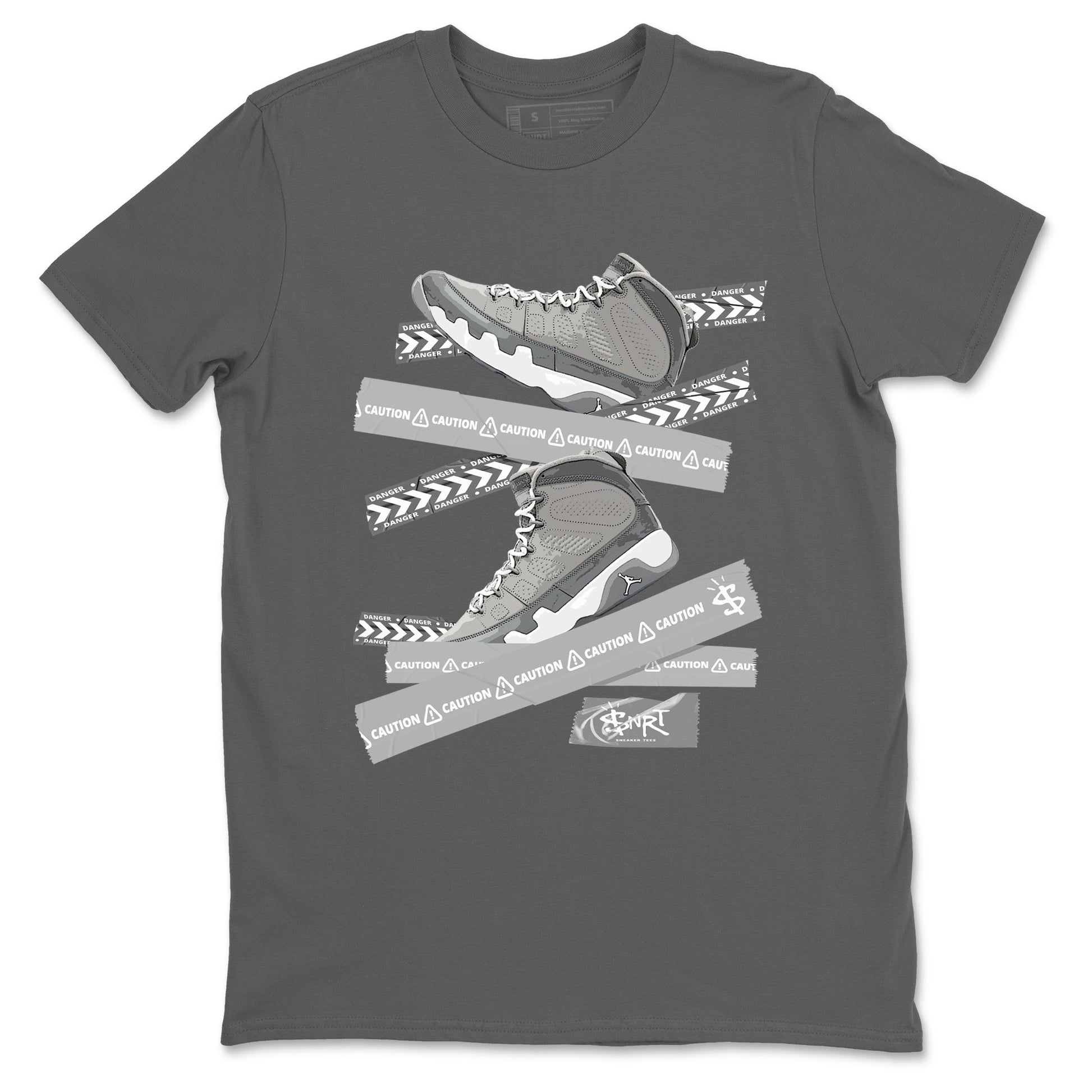 Caution Tape Sneaker Tees - Air Jordan 9 Cool Grey