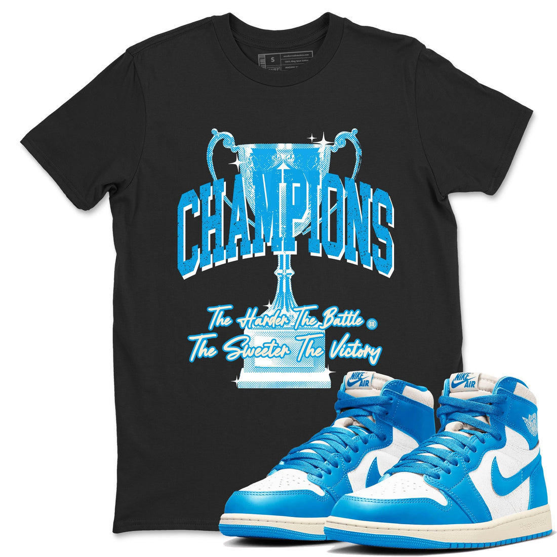 Champions Trophy Sneaker Tees - Air Jordan 1 UNC Reimagined