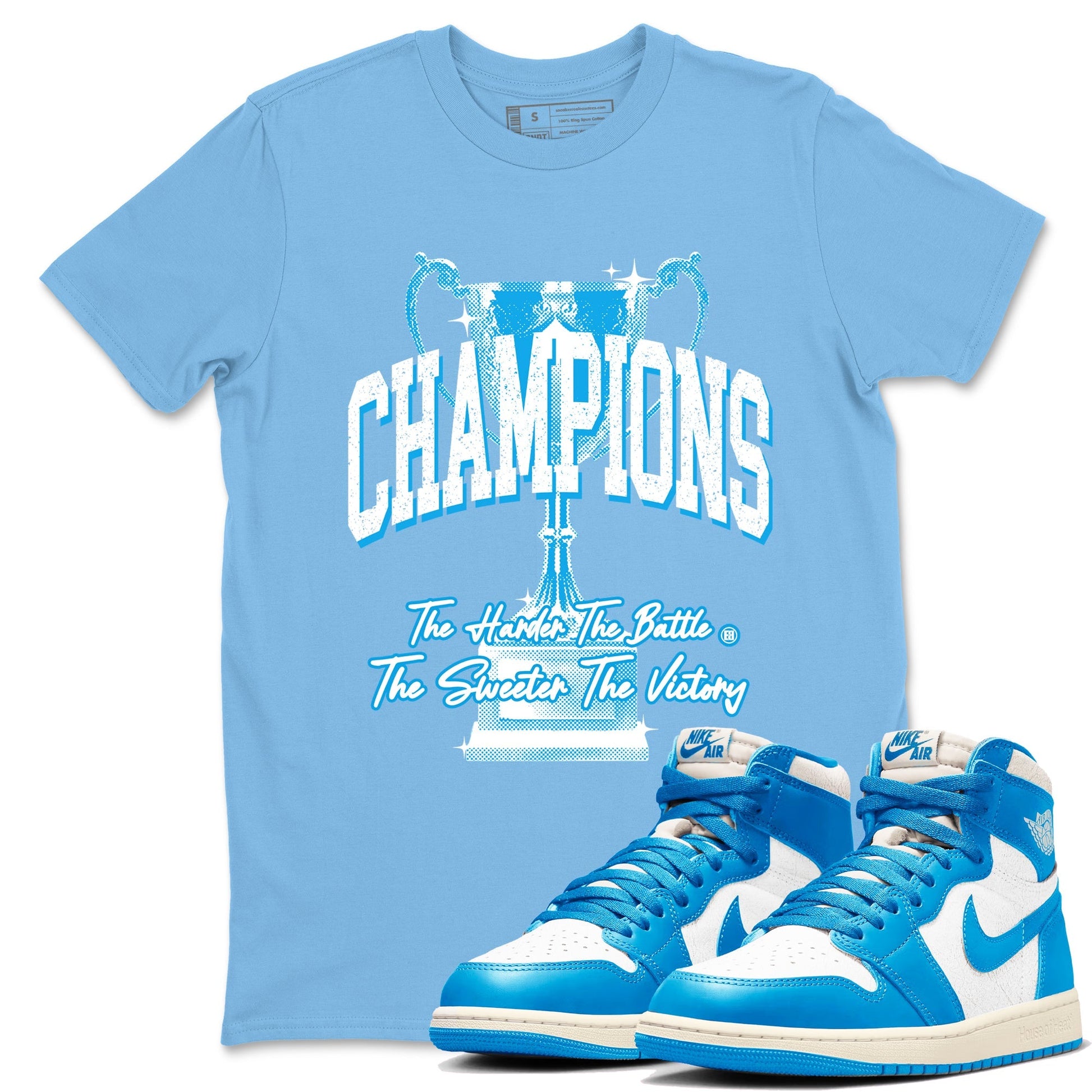Champions Trophy Sneaker Tees - Air Jordan 1 UNC Reimagined