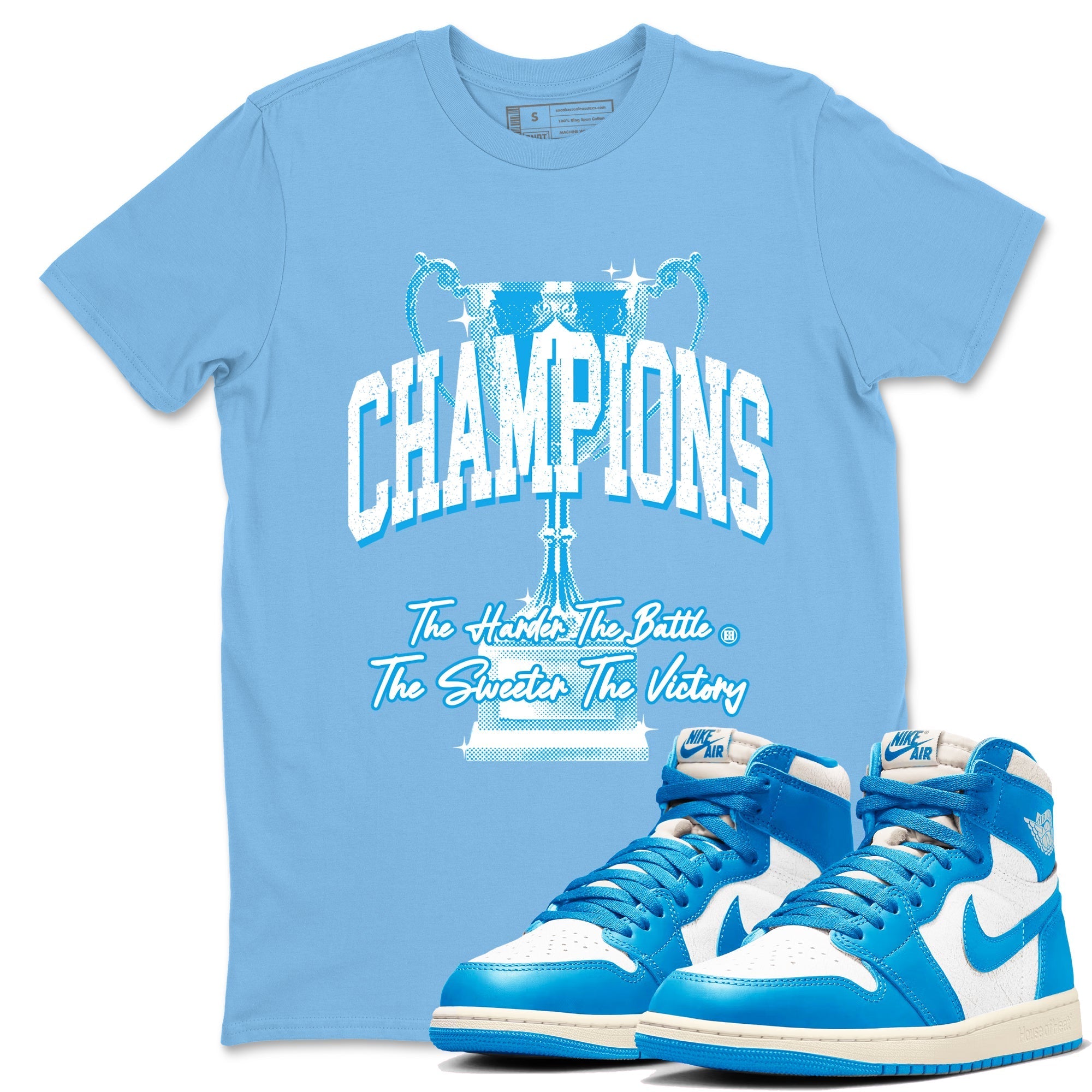 Champions Trophy Sneaker Tees - Air Jordan 1 UNC Reimagined