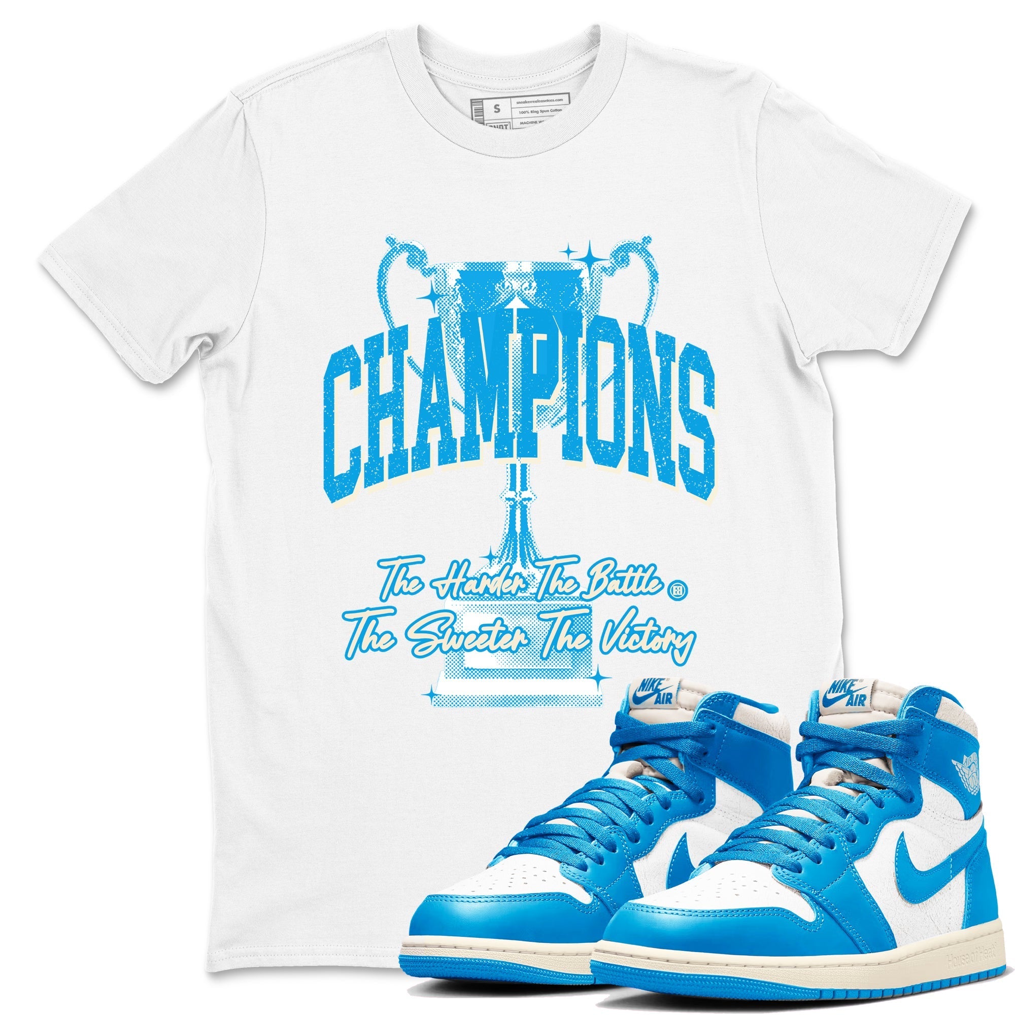 Champions Trophy Sneaker Tees - Air Jordan 1 UNC Reimagined