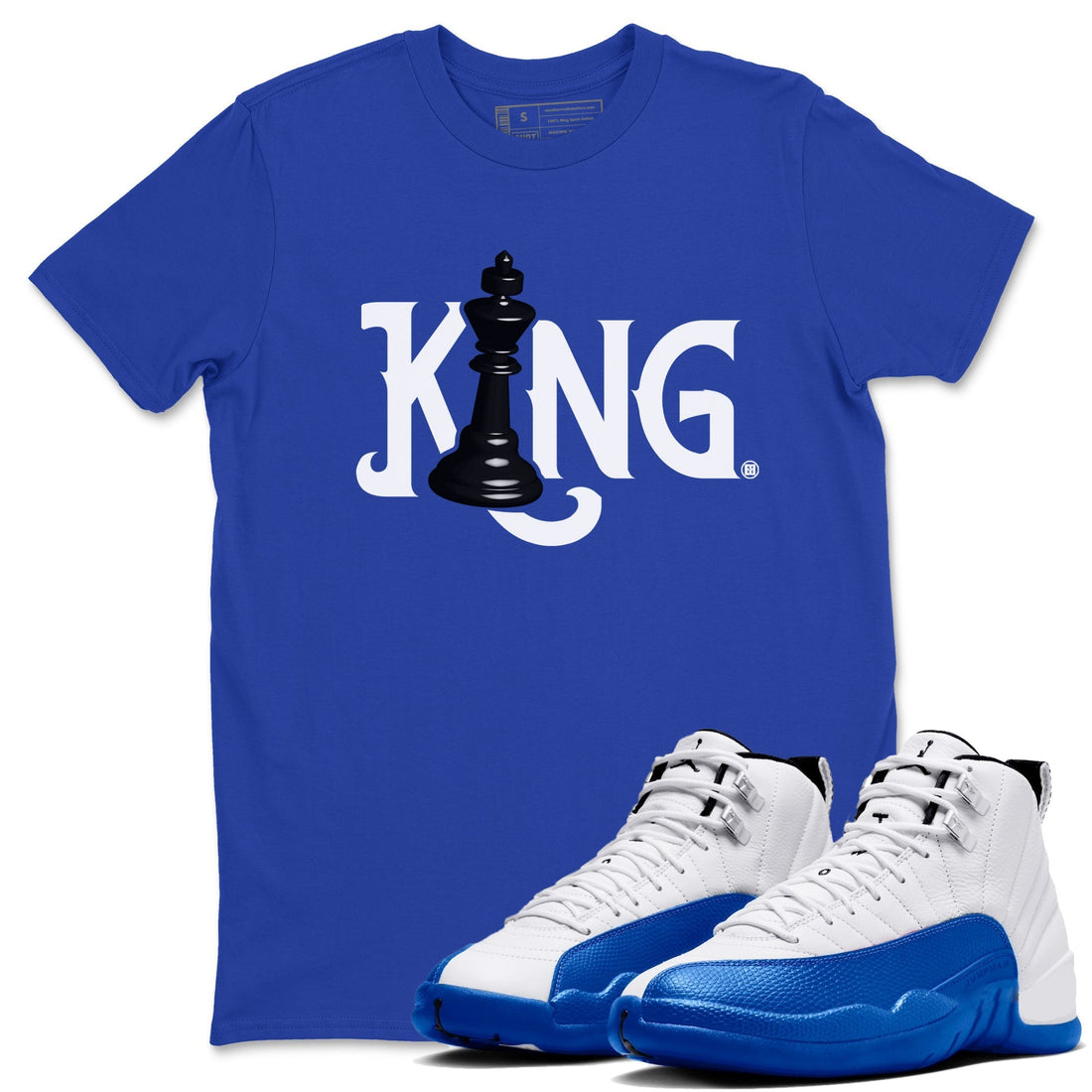 Chess King Sneaker Tees - Air Jordan 12 Blueberry