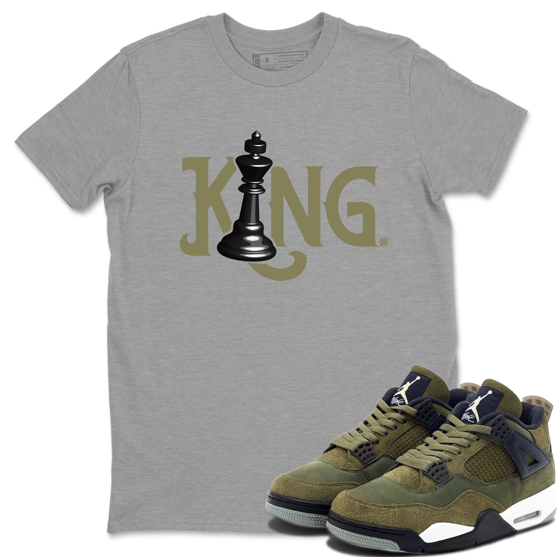 Chess King Sneaker Tee - Air Jordan 4 Medium Olive