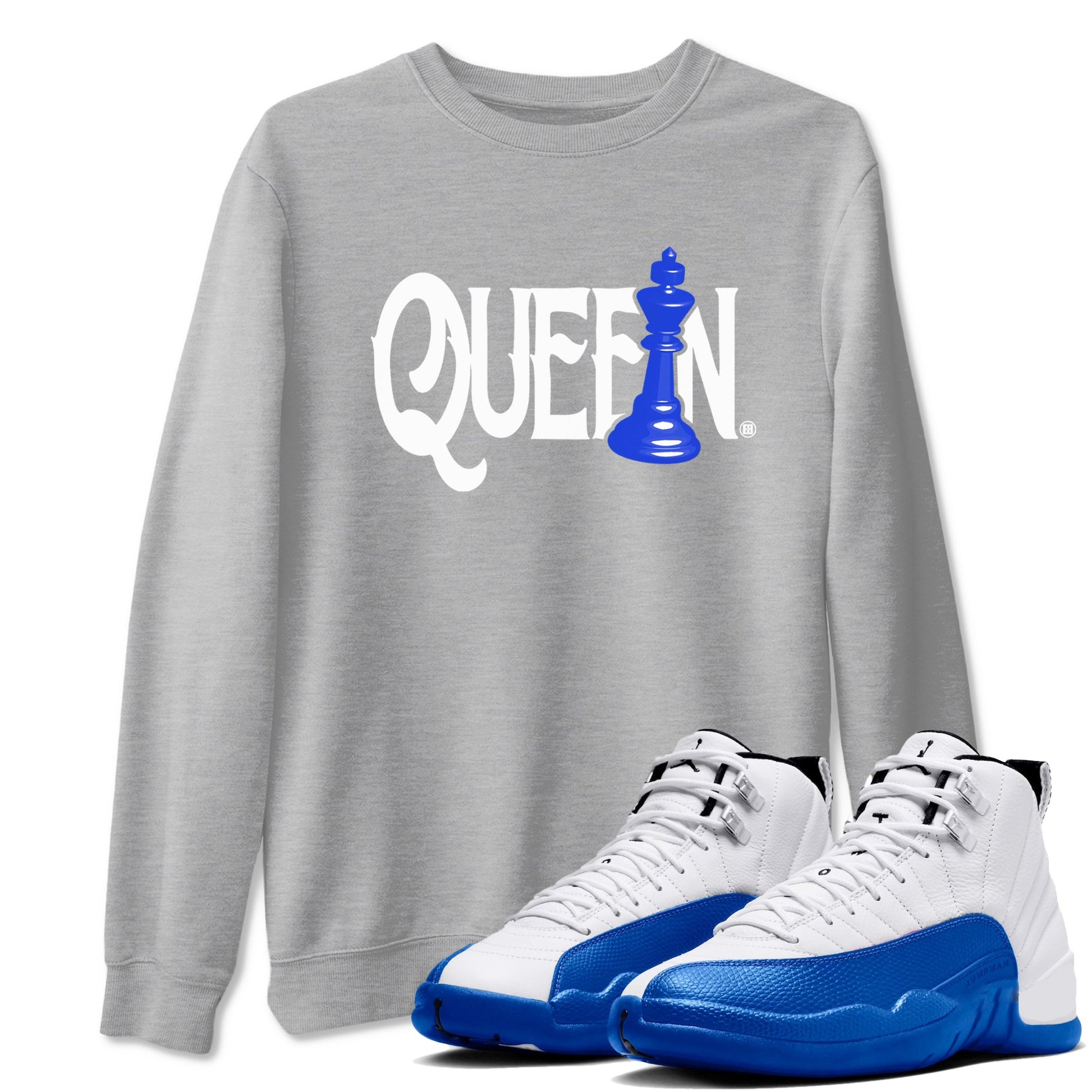Chess Queen Sneaker Tees - Air Jordan 12 Blueberry