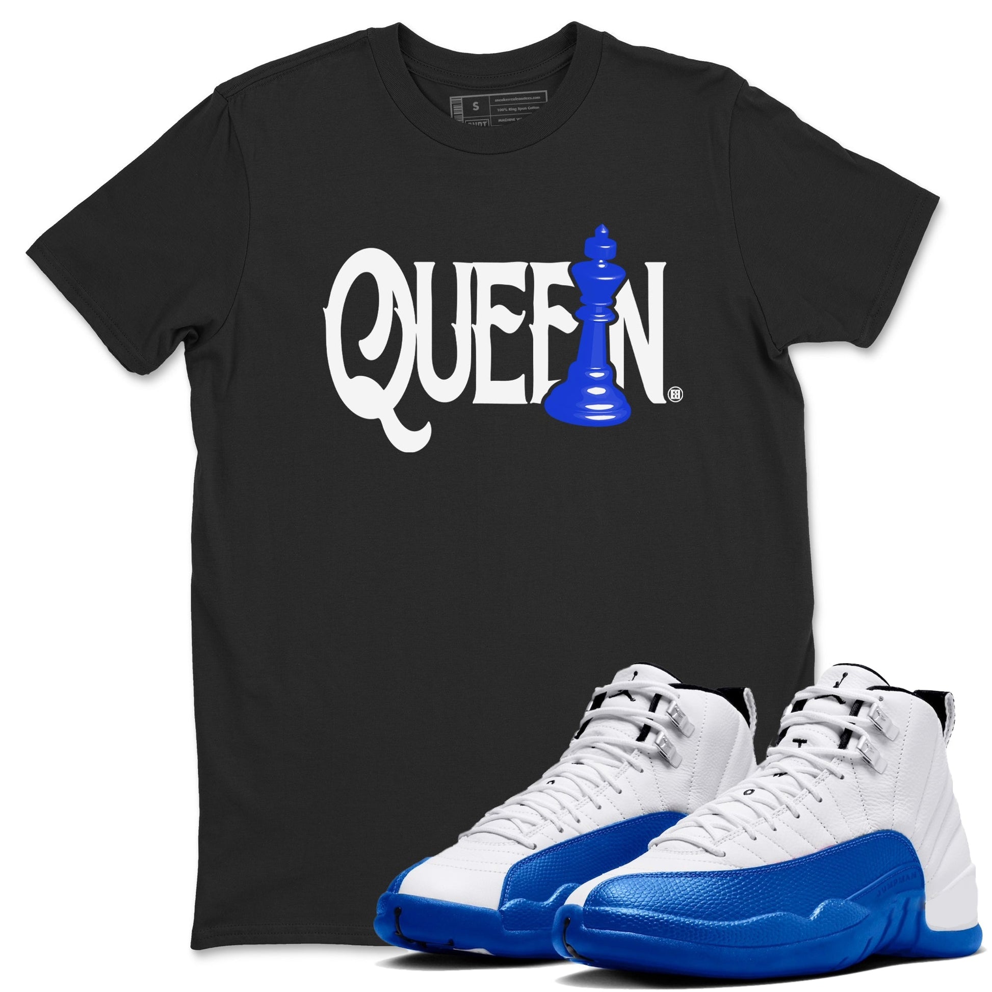 Chess Queen Sneaker Tees - Air Jordan 12 Blueberry