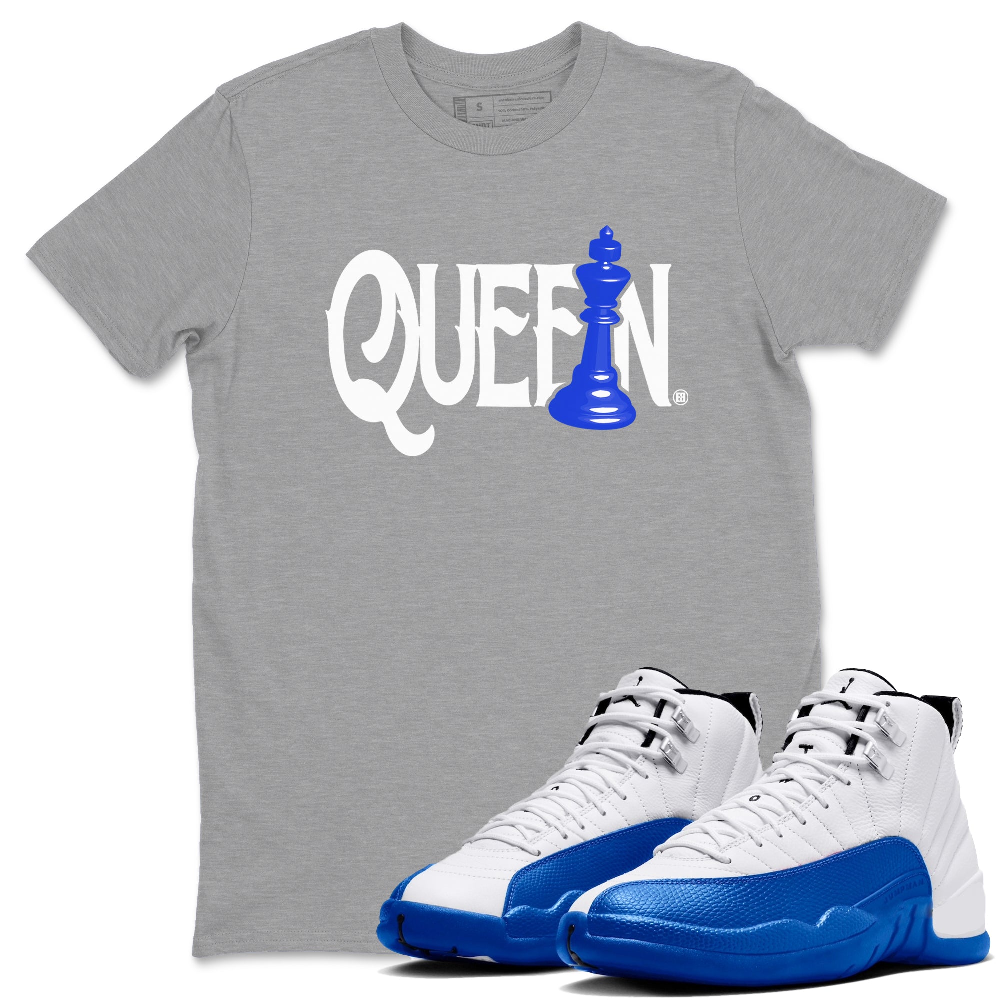 Chess Queen Sneaker Tees - Air Jordan 12 Blueberry