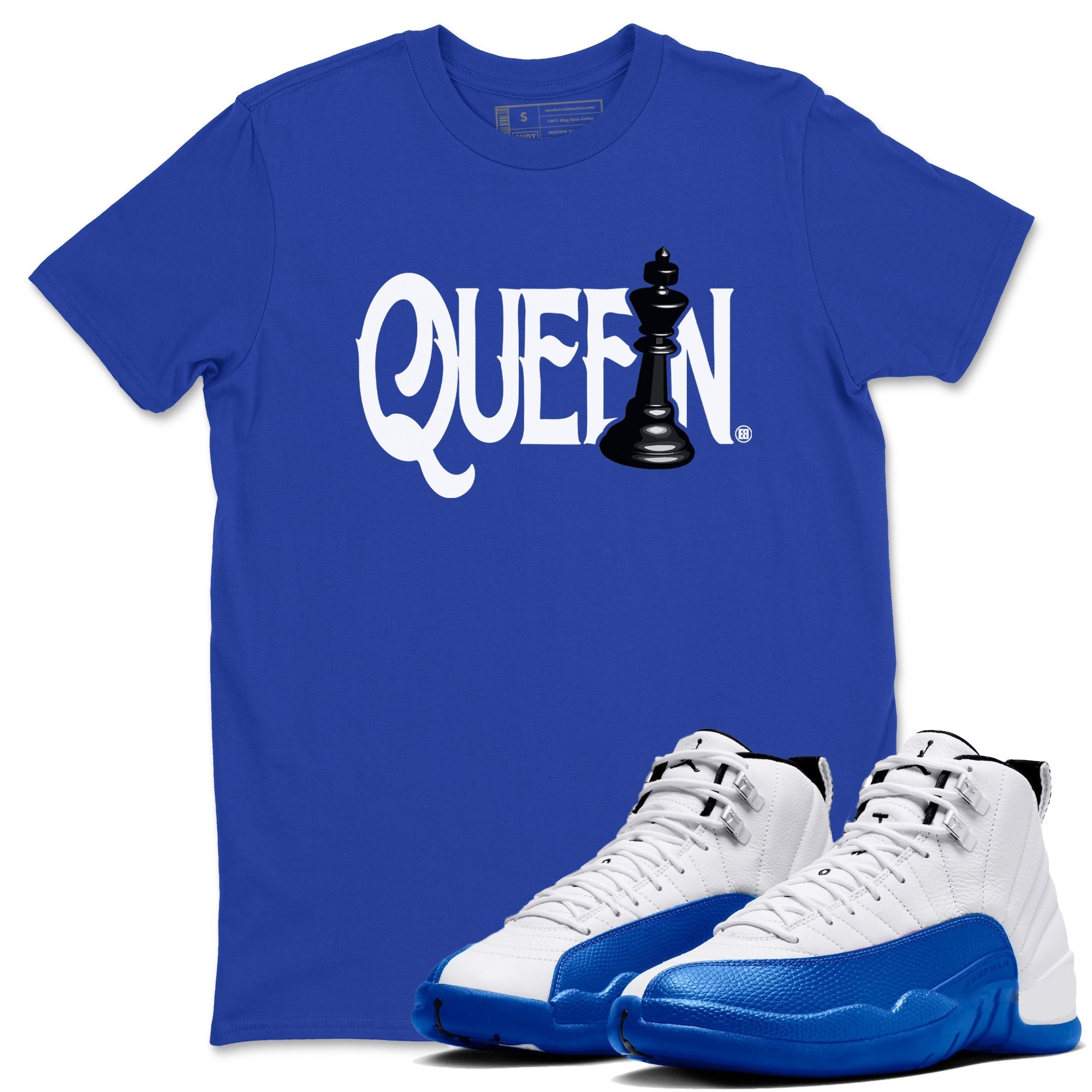 Chess Queen Sneaker Tees - Air Jordan 12 Blueberry