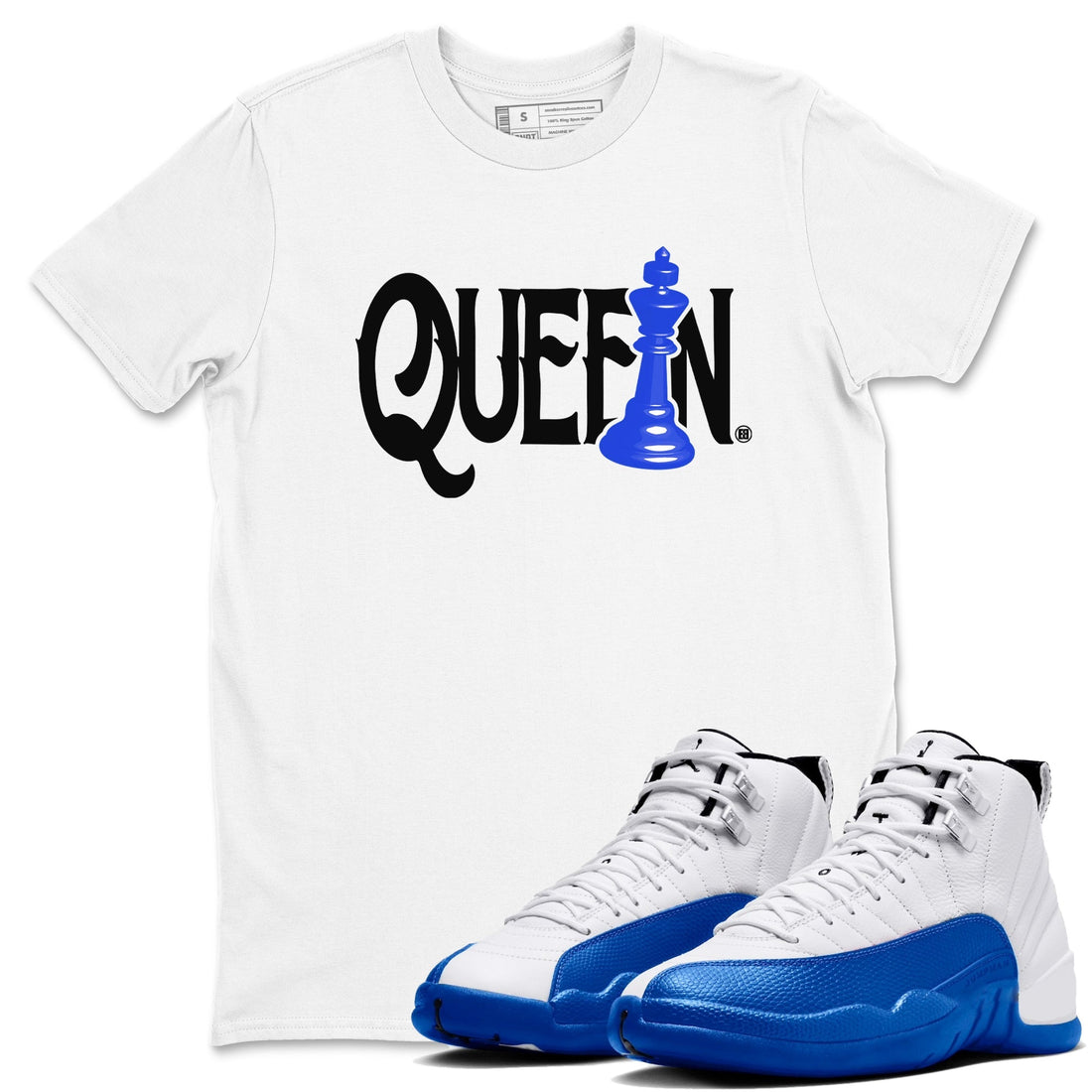 Chess Queen Sneaker Tees - Air Jordan 12 Blueberry