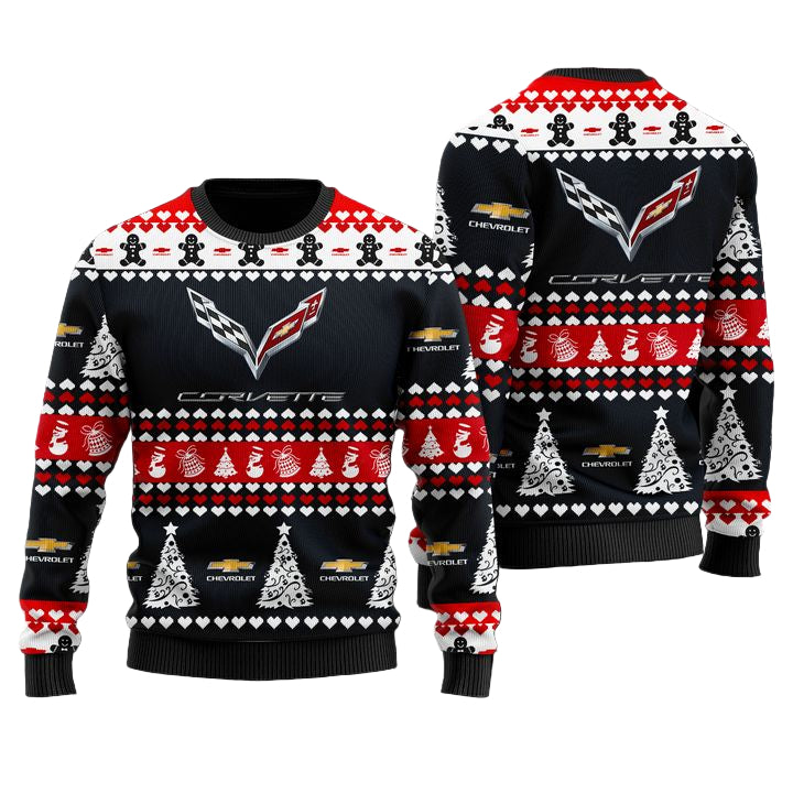 Chevrolet Corvette Merry Christmas Black Ugly Sweater ? Usalast