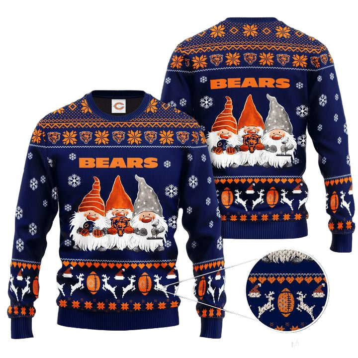 Chicago Bears Gnome De Noel Christmas Ugly Sweater ? Usalast