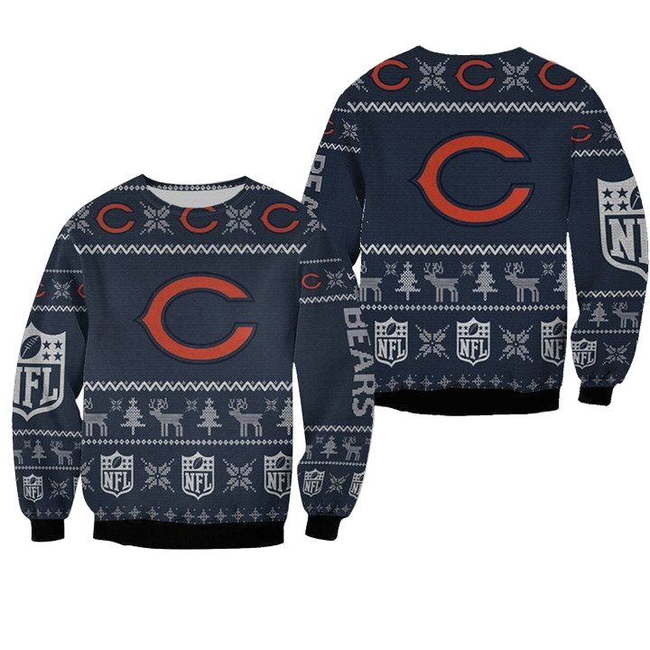 Chicago Bears Ugly Sweater Christmas 3D Sweater ? Usalast