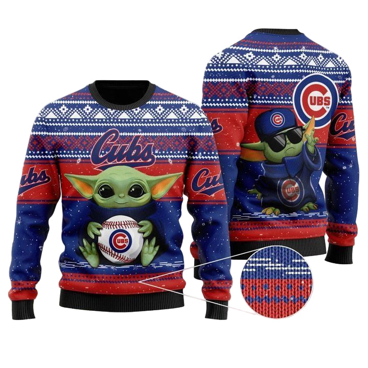 Chicago Cubs Baby Yoda Ugly Christmas Sweater ? Usalast