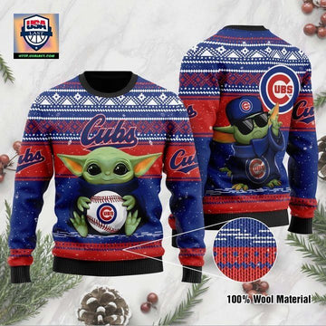 Chicago Cubs Baby Yoda Ugly Christmas Sweater ? Usalast