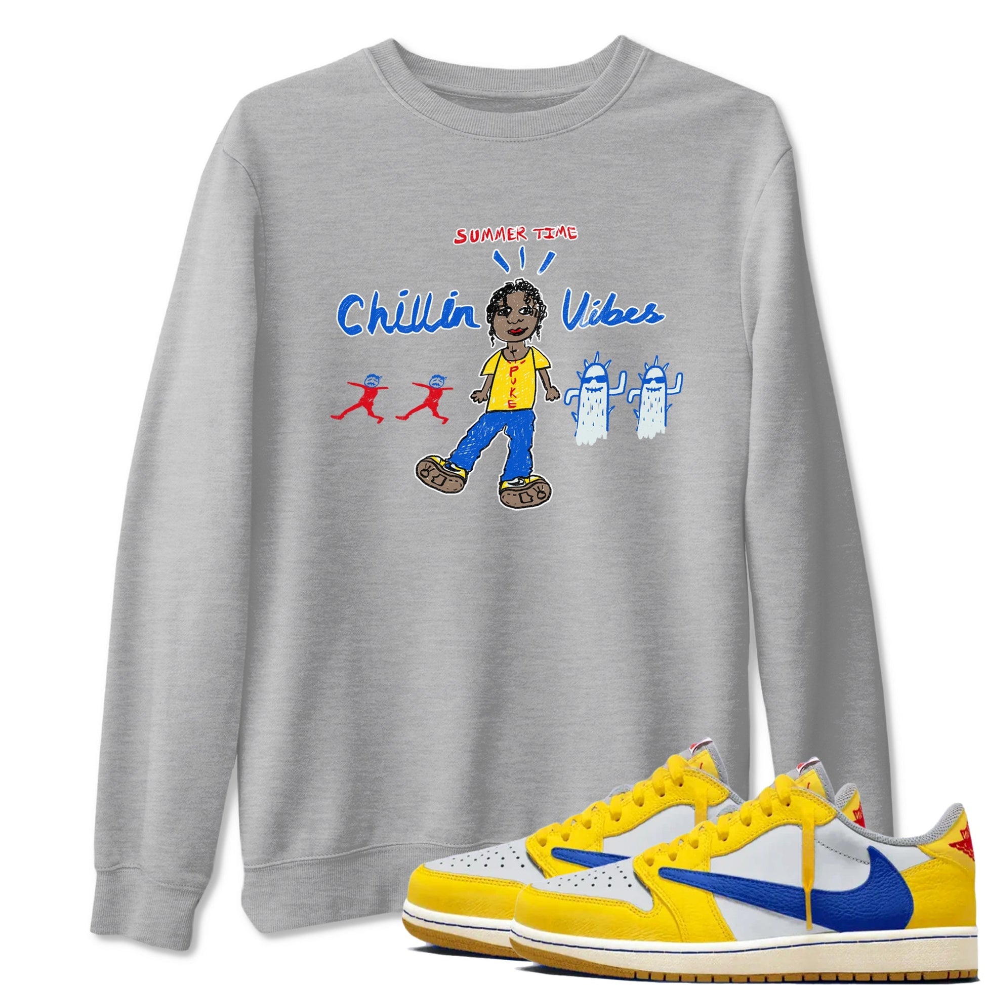 Chillin Vibes Sneaker Tees - Air Jordan 1 Travis Scott Canary