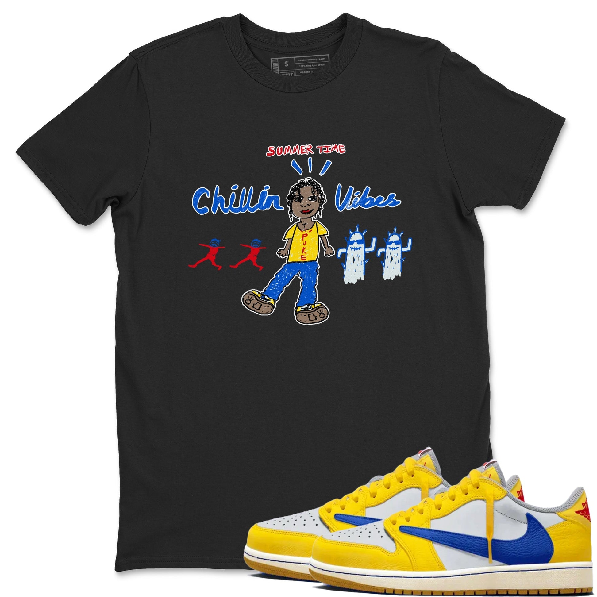 Chillin Vibes Sneaker Tees - Air Jordan 1 Travis Scott Canary