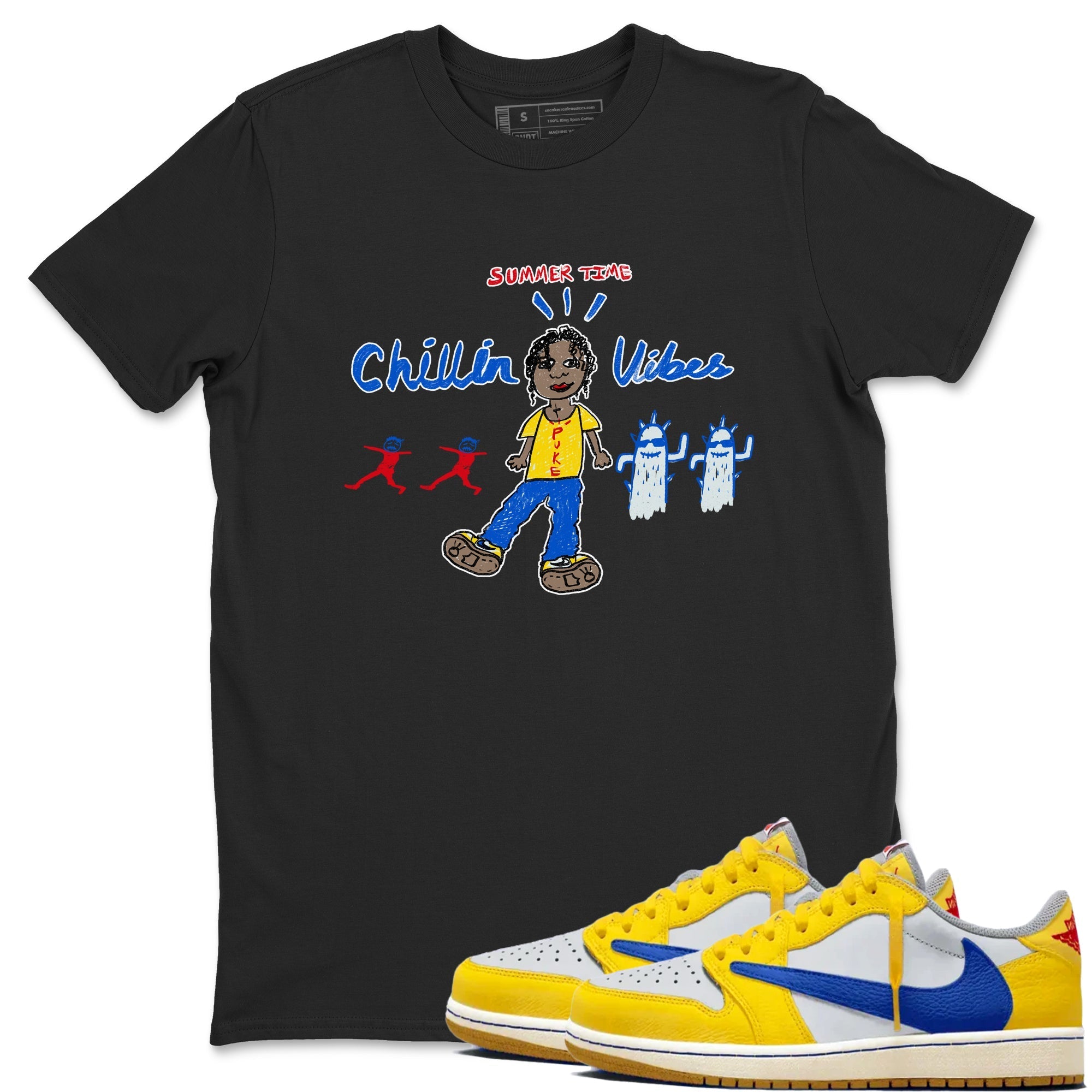 Chillin Vibes Sneaker Tees - Air Jordan 1 Travis Scott Canary