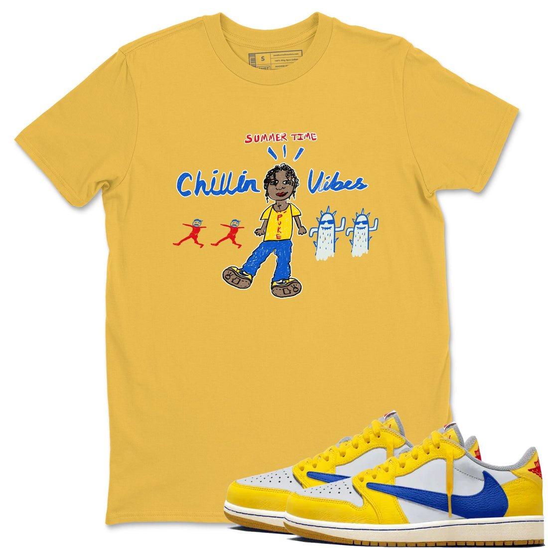 Chillin Vibes Sneaker Tees - Air Jordan 1 Travis Scott Canary