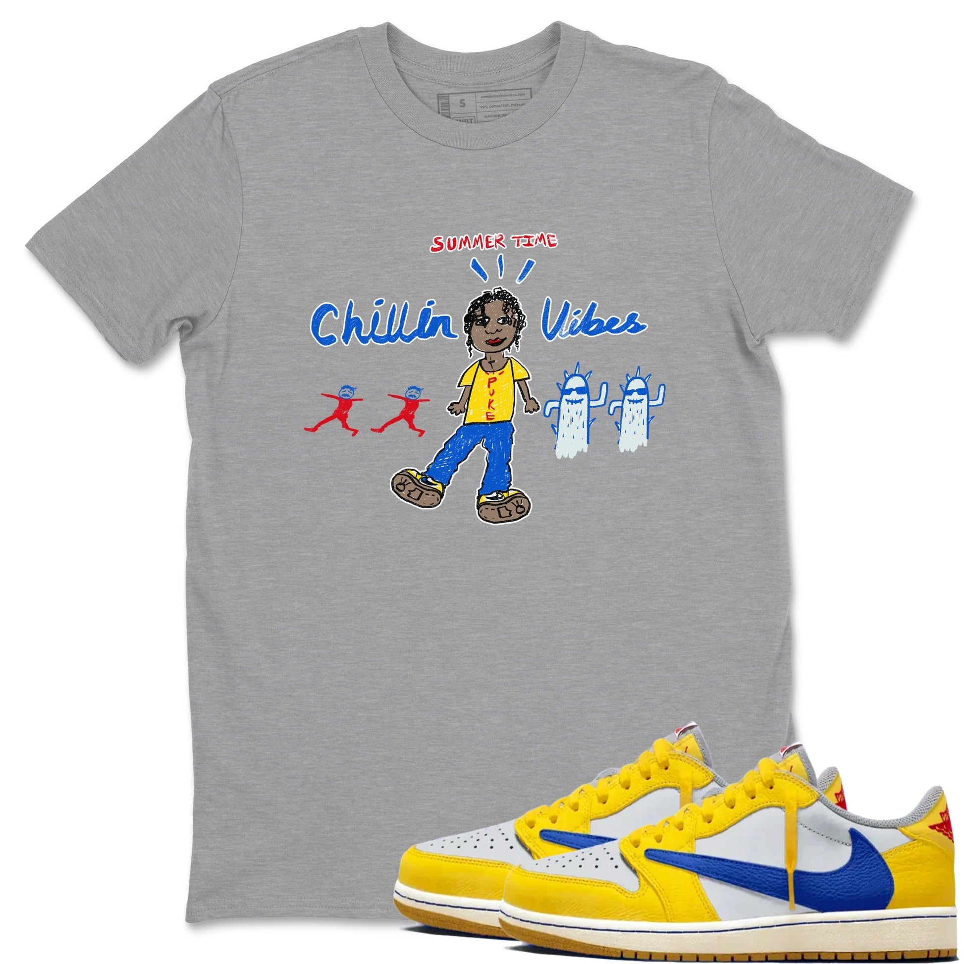 Chillin Vibes Sneaker Tees - Air Jordan 1 Travis Scott Canary