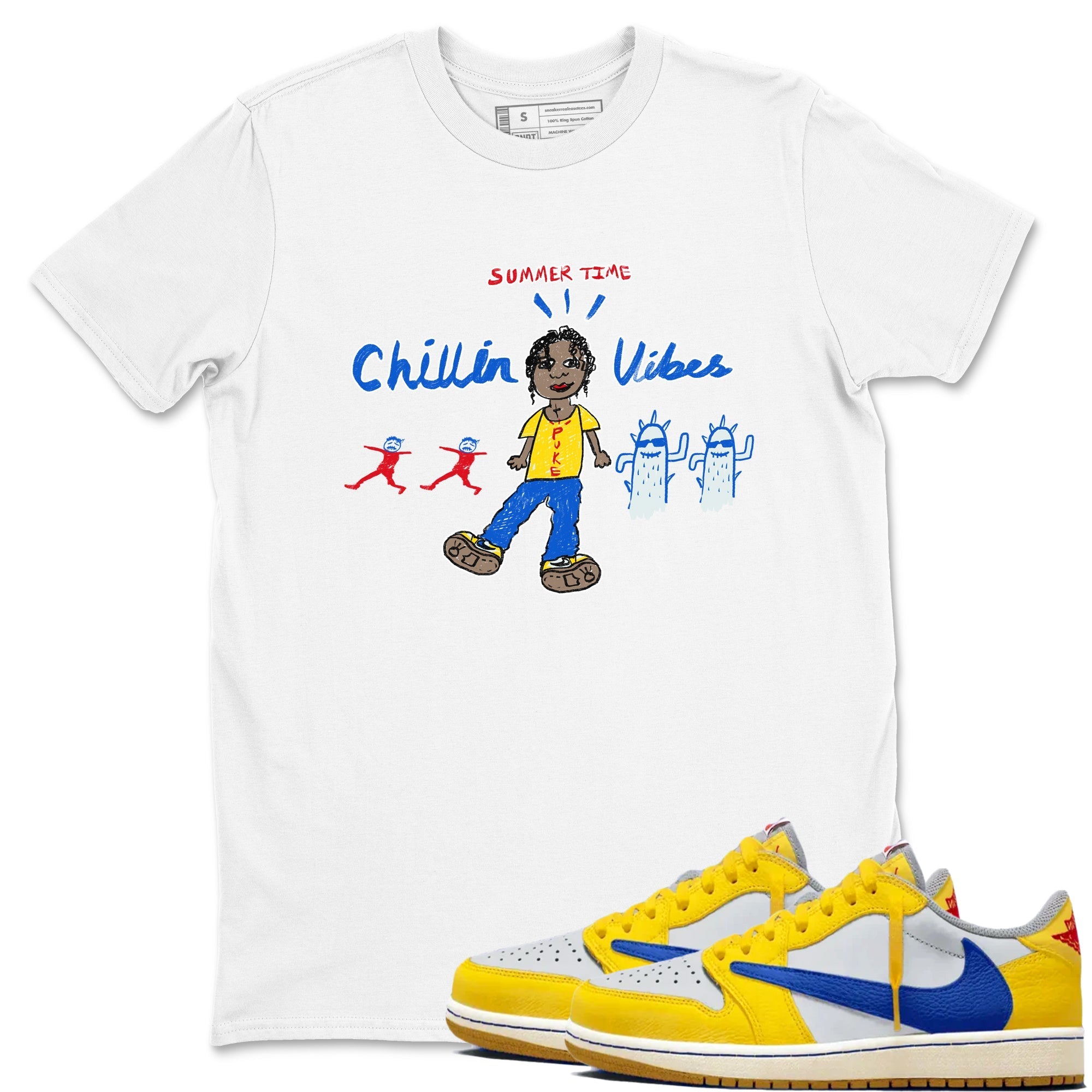 Chillin Vibes Sneaker Tees - Air Jordan 1 Travis Scott Canary