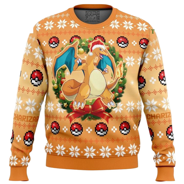Christmas Charizard Pokemon Ugly Christmas Sweater ? Usalast