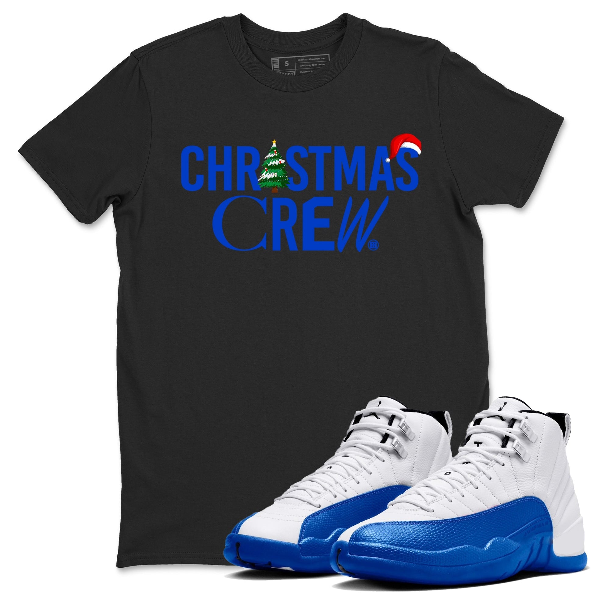 Christmas Crew Sneaker Tees - Air Jordan 12 Blueberry