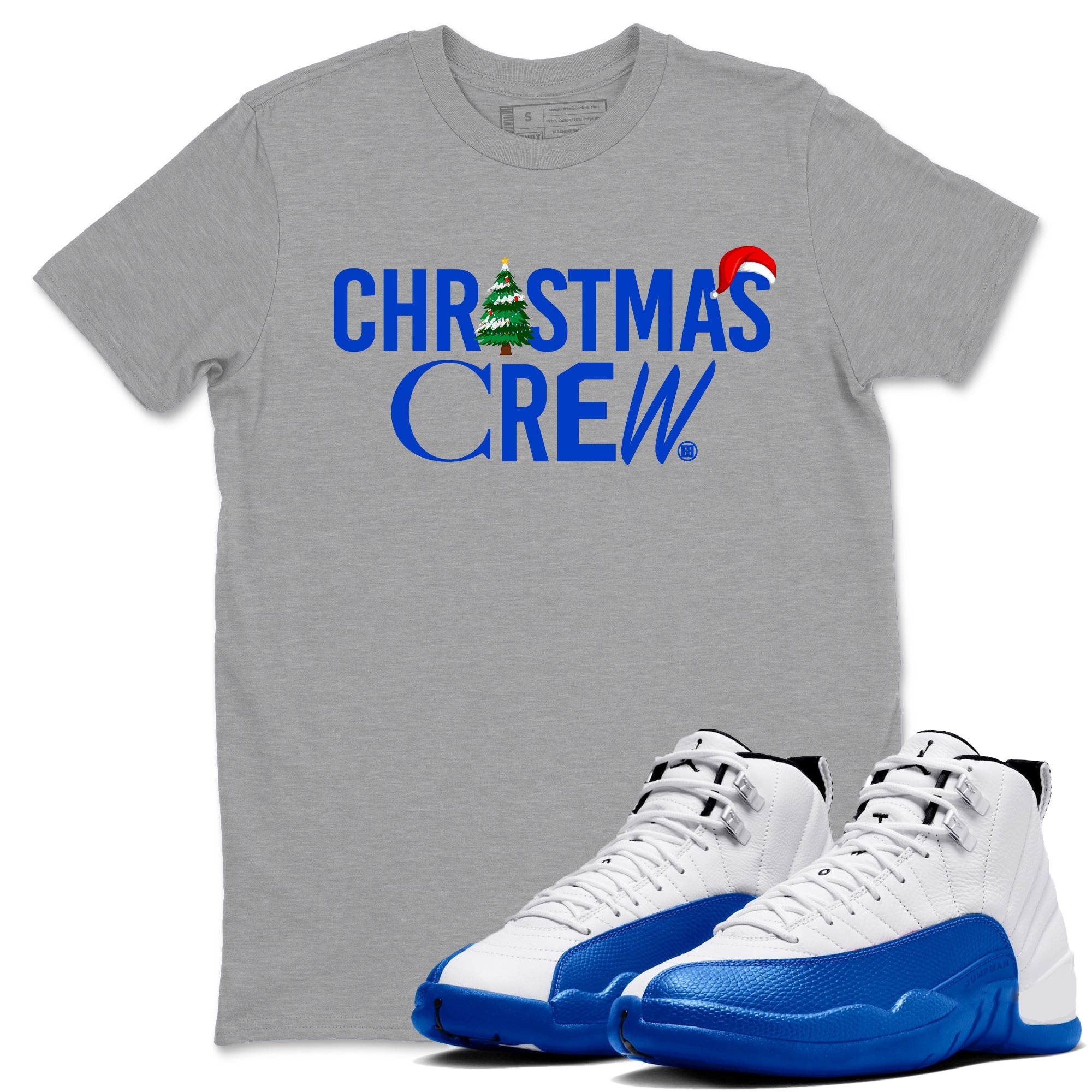 Christmas Crew Sneaker Tees - Air Jordan 12 Blueberry