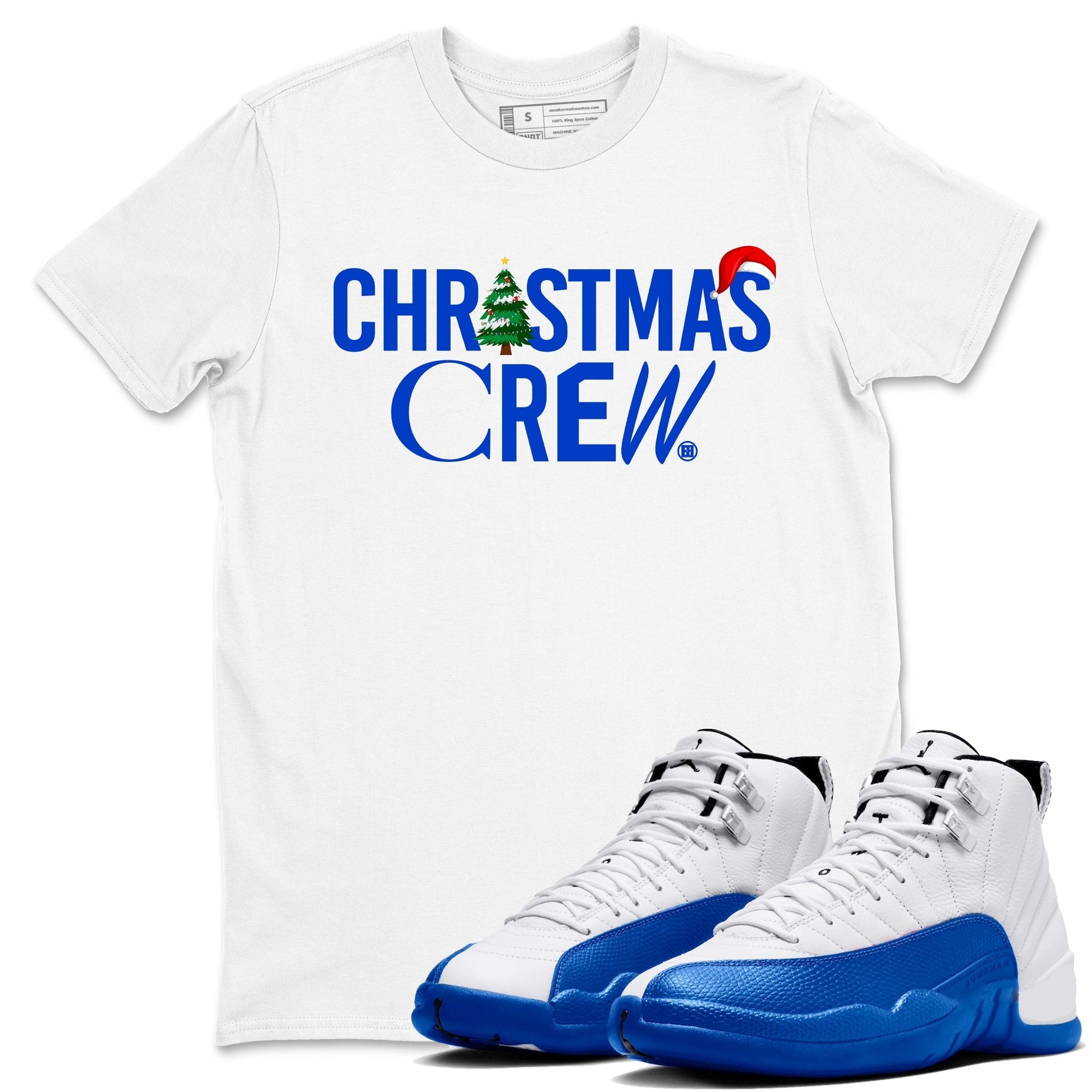Christmas Crew Sneaker Tees - Air Jordan 12 Blueberry