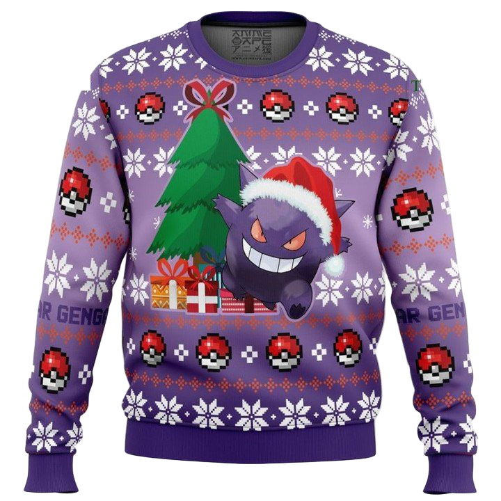 Christmas Gengar Pokemon Ugly Christmas Sweater ? Usalast