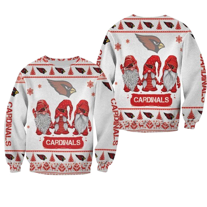 Christmas Gnomes Arizona Cardinals Ugly Sweater Christmas 3D Sweater ? Usalast