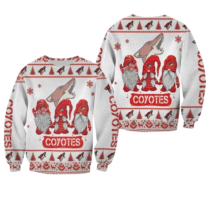 Christmas Gnomes Arizona Coyotes Ugly Sweater Christmas 3D Sweater ? Usalast