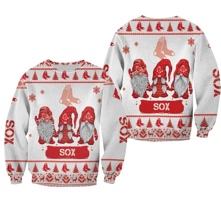 Christmas Gnomes Boston Red Soxugly Sweater Christmas 3D Sweater ? Usalast