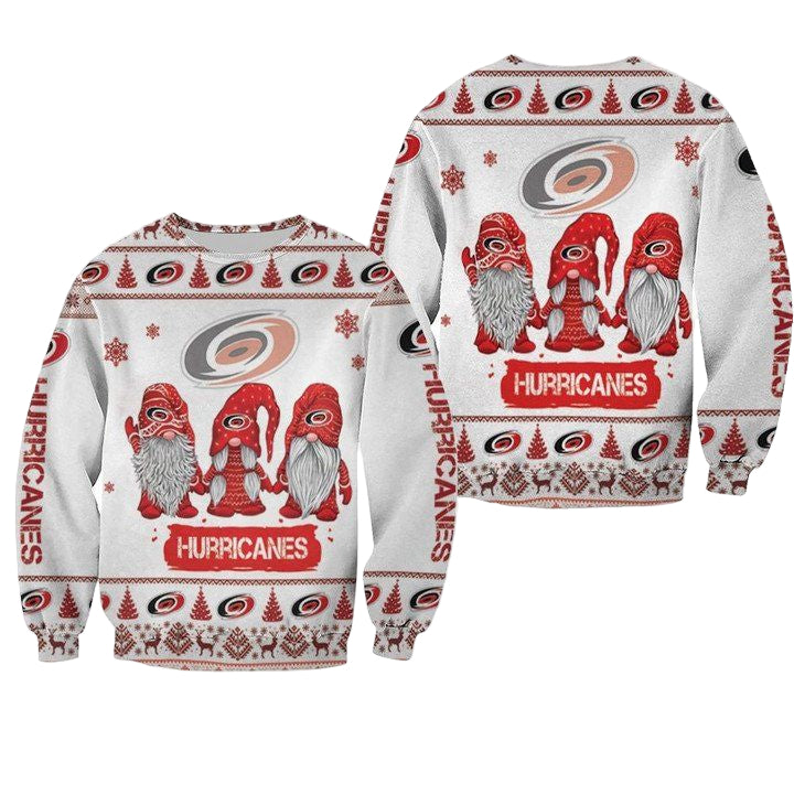 Christmas Gnomes Carolina Hurricanes Ugly Sweater Christmas 3D Sweater ? Usalast