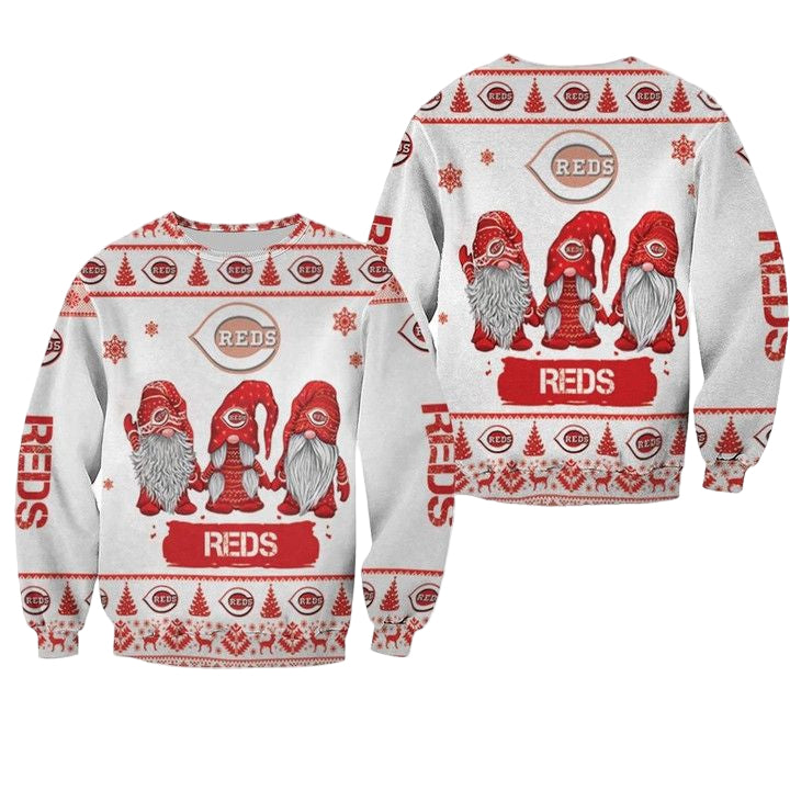 Christmas Gnomes Cincinnati Reds Ugly Sweater Christmas 3D Sweater ? Usalast
