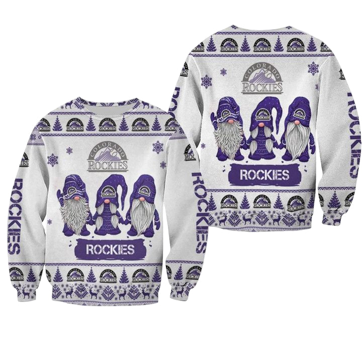 Christmas Gnomes Colorado Rockies Ugly Sweater Christmas 3D Sweater ? Usalast
