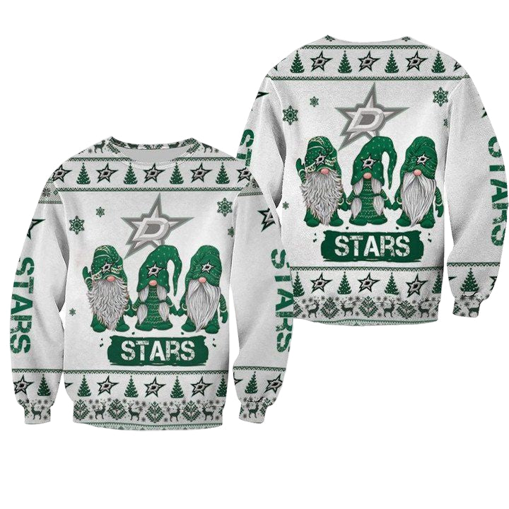Christmas Gnomes Dallas Stars Ugly Sweater Christmas 3D Sweater ? Usalast