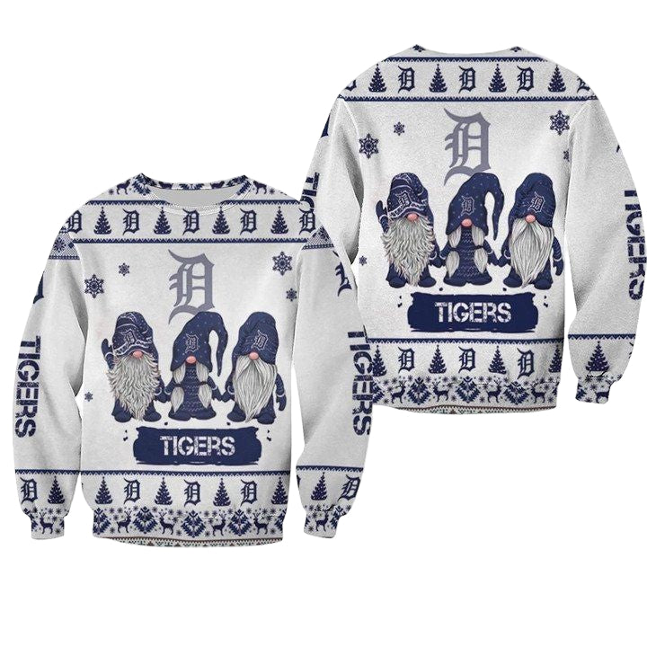 Christmas Gnomes Detroit Tigers Ugly Sweater Christmas 3D Sweater ? Usalast