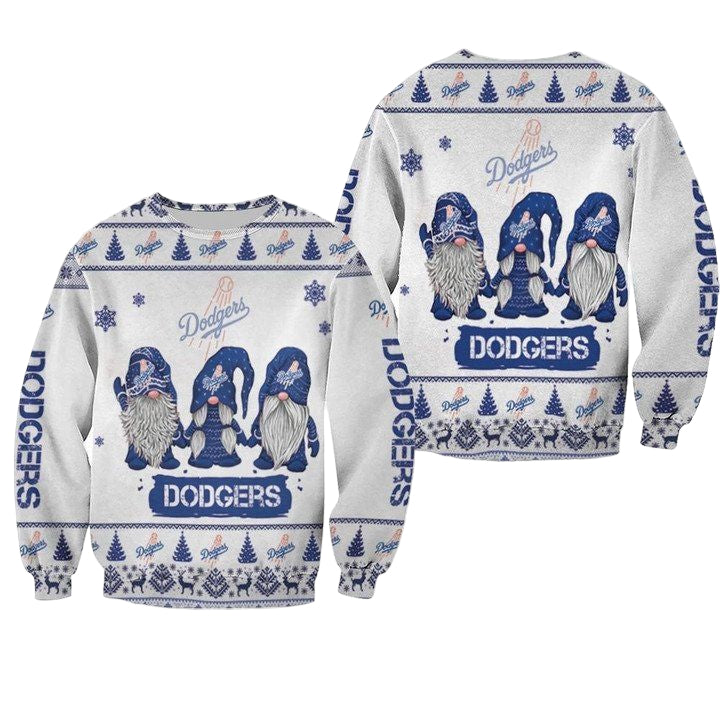 Christmas Gnomes Dodgers Ugly Sweater Christmas 3D Sweater ? Usalast