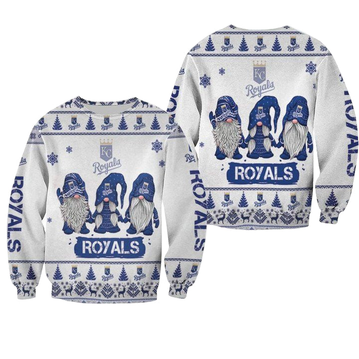 Christmas Gnomes Kansas City Royals Ugly Sweater Christmas 3D Sweater ? Usalast