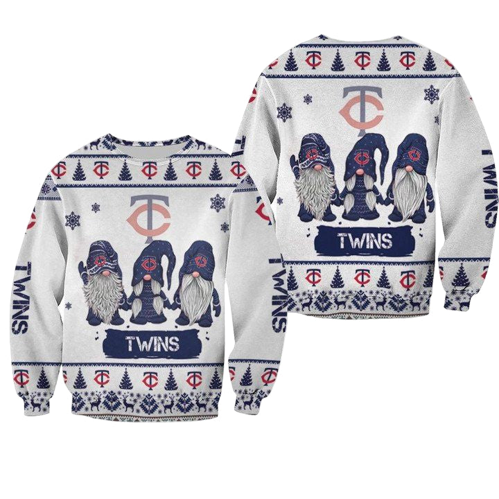 Christmas Gnomes Minnesota Twins Ugly Sweater Christmas 3D Sweater ? Usalast
