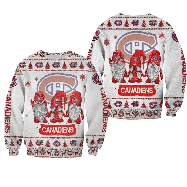 Christmas Gnomes Montreal Canadiens Ugly Sweater Christmas 3D Sweater ? Usalast