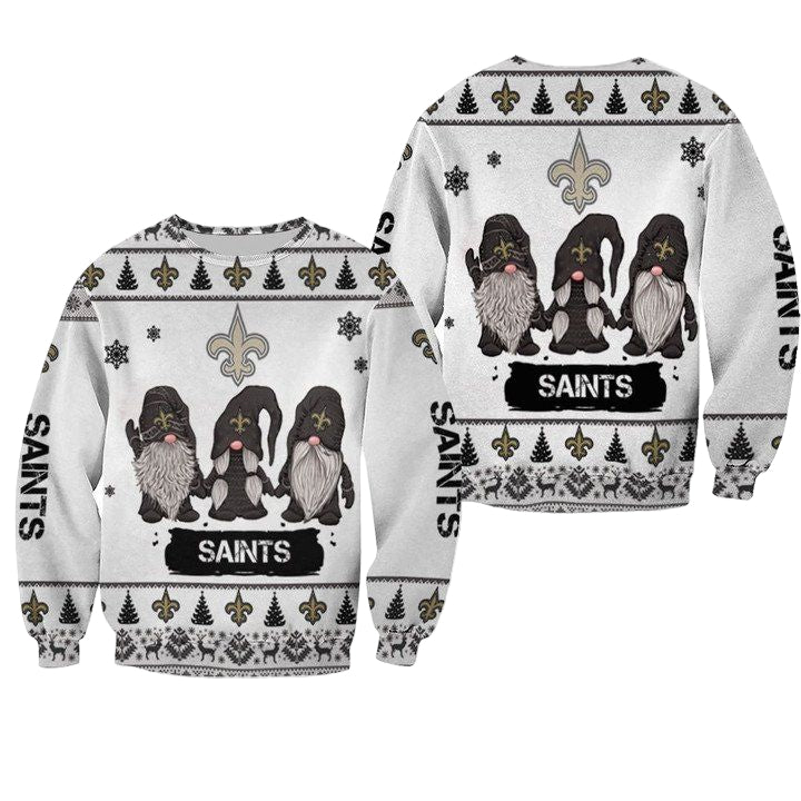 Christmas Gnomes New Orleans Saints Ugly Sweater Christmas 3D Sweater ? Usalast